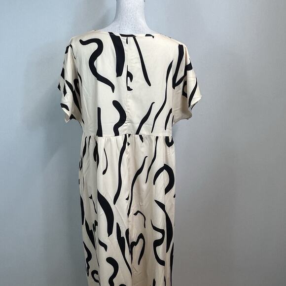 Emery Rose Dress size Extra Large Ivory Black Swirls Long Maxi Wedding Church - Picture 9 of 11